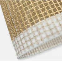 Bande transporteuse en maille de fibre de verre avec fil d'acier inoxydable recouvert de PTFE de qualité alimentaire 4*4mm, haute température, antiadhésive, pour sérigraphie et découpe