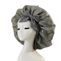 Bonnet de cheveux unisexe moyen pour dormir une couche Bonnets en satin pour hommes femmes cheveux bouclés bonnet de sommeil
