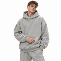 Sweat à capuche d'hiver de haute qualité, personnalisé avec logo, 100% coton, coupe classique, poids lourd, avec poche, pour homme, streetwear
