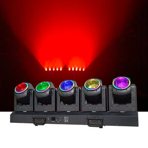Super Beam 5X80W RGBW Zoom Strobe Wash 5 Head Led Beam Luz con cabezal móvil con Hola - Product Image 1