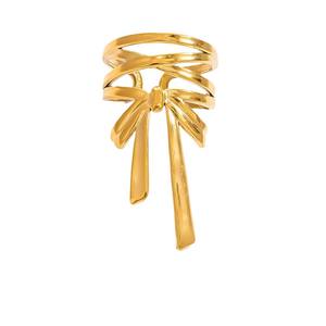 Ballet Style Bow <b>Ring</b> 18k Gold Plated Adjustable Women's Fashion Jewelry Gift - Product Image 5