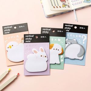 Bloc de Notas Adhesivas con Diseño de Gato y Perro de Dibujos Animados, Bloc de Notas Colorido con Diseño de Conejo y Pájaro, Adhesivos Creativos Reutilizables, Papelería Escolar, Regalo - Product Image 2