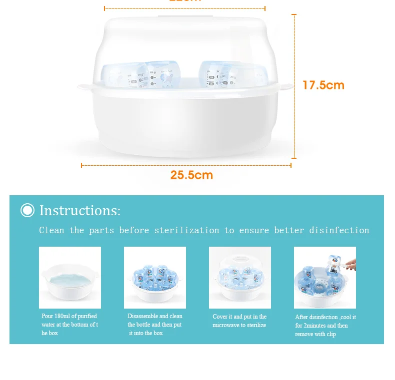 Best Selling Products 2022 in Usa Amazon Microwave Steam Sterilizer for Baby Bottles Pacifiers Cups and More