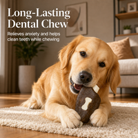 Jouet à mâcher durable et économique en nylon et cuir de vachette, forme d'aile de poulet bionique pour chiens - Nettoyage des dents, comestible et ludique, intérieur/extérieur