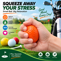 Balle de golf anti-stress en mousse PU, jouet souple à fort rebond, cadeau promotionnel pour le bureau et la maison