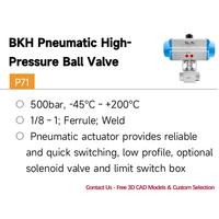 Vanne à bille pneumatique compacte haute pression EAGLE en acier inoxydable ou en acier au carbone avec électrovanne et moniteur de position en option