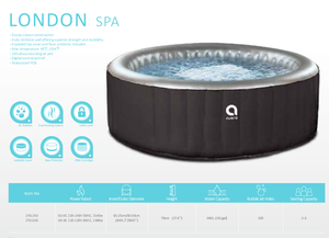 Jilong avenli 17612 London Spa 3 người hồ bơi Spa bơm hơi xoáy nước bồn tắm nước nóng Massage spa 165cm x 70cm - Product Image 4