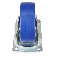 Penn Elcom 4 "4 pouces Roulette pivotante robuste avec roue bleue en caoutchouc Flight Road Cases Roues Roulettes avec sans rupture