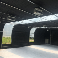 Serre de tunnel de privation de lumière en polycarbonate agricole de système de panne d'électricité entièrement automatisé commercial