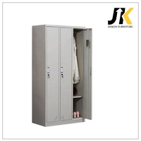 Casier métallique haut à 3 portes, solution de rangement commerciale, casier de luxe pour salle de sport, armoire à serviettes pour employés avec serrures individuelles