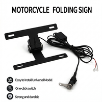 Support de plaque d'immatriculation arrière court YINHI en fer, pliable, motorisé, pour véhicule, prêt pour la piste, portable