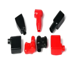 20x60毫米红色黑色圆形电池端子靴绝缘盖端子盖，用于电池