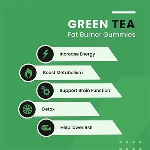 Vetverbrandende Gummies met Groene Thee Extract, voor een Platte Buik, Gewichtsbeheersing, Verbeterte Spijsvertering, Metabolisme en Gezondheidsondersteuning voor afslanking - Product Image 4