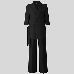 Women's Suit Set Solid Color Polyester Anti-Wrinkle 3D Tailoring Casual Business Wear - Product Image 2