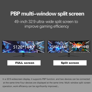 Monitor de Juegos LCD Curvo para PC de 49 Pulgadas con Diseño Profesional, Resolución 4K, Pantalla de 165Hz, Full HD, Vertical, para Escritorio - Product Image 4