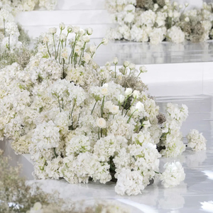 Fleur artificielle série blanche, matière florale simulée, personnalisable par image pour arrangements de mariage DIY, décoration de table à domicile - Product Image 5