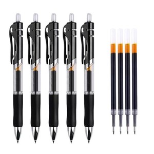 Stylo gel à bouton-poussoir K35, pointe en gel de 0,5 mm, coque en plastique, design créatif, papeterie de bureau pour étudiants - Product Image 5