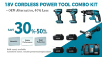 Kit combiné de 4 outils MKT 18V LXT : perceuse à percussion, tournevis, meuleuse, perceuse à percussion DHR242, 4 batteries 6.0Ah, chargeur double DC18RD