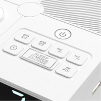 Stasiun Pengisian Daya USB dengan Jam Alarm, Colokan AC, Pengisian Cepat PD 20W, Kabel Daya 1850W, Kabel 1.5m (5ft), Dapat Dipasang di Furnitur