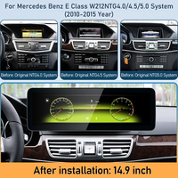 Écran tactile large 14,9 pouces 2K 2560x720, autoradio GPS, lecteur stéréo DSP, 1 an de garantie pour Mercedes Benz Classe E W212 2010-2015