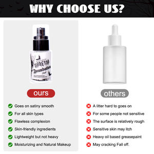 Fond de Teint Liquide Blanc Haute Couvrance 30ml Longue Tenue pour <span class=keywords><strong>Maquillage</strong></span> <span class=keywords><strong>Halloween</strong></span>, Clown <span class=keywords><strong>Gothique</strong></span>, Scène et Cinéma - Product Image 2