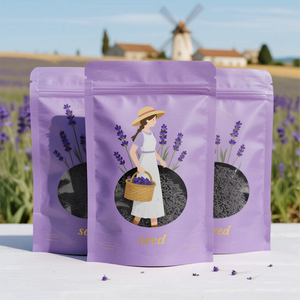 Bolsa de plástico impresa personalizada para comida, cremallera, lino, calabaza, sésamo, semillas de chía, bolsa de embalaje con logotipo - Product Image 4