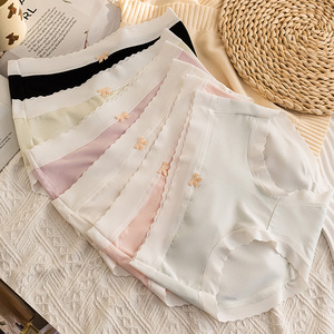 Nueva Ropa Interior de Algodón Modal, Tejido Sólido Antibacterial, para las Cuatro Estaciones, Estilo Hipster para Mujer, Sin Costuras, Corte Medio, Transpirable y a la Moda - Product Image 3