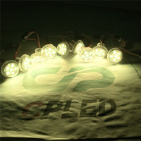 Luces LED RGB de Punto para Exteriores, 30mm, 12V/24V, IP67, 6 SMD5050, Direccionables, para Parques de Atracciones