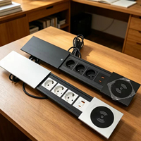 Enchufe de Escritorio Deslizante de Buena Calidad, Enchufe Multimedia para Escritorio de Oficina, Enchufe de Mesa Estándar Europeo para Cocina y Hogar