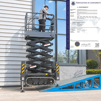 CE ISO Zertifizierte Hydraulische Scherenhebebühne 5m 6m 8m 10m Mobile Arbeitsplattform für Höhenarbeiten Scherenhebebühne