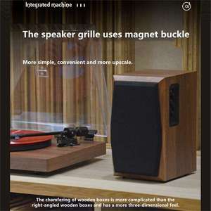 TRL40 OEM Stéréo HiFi Son de qualité supérieure Boîte portable en bois pour tourne-disque <span class=keywords><strong>vinyle</strong></span> 5.0 Aux USB Radio FM 33/45 RPM Type-C - Product Image 5