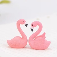 Desktop Tuin Mini Ornamenten Custom Hars Dier Figuren Flamingo Mini Hars Ambachten Cadeau Voor Desktop Tuin Huis Kinderen Cadeau