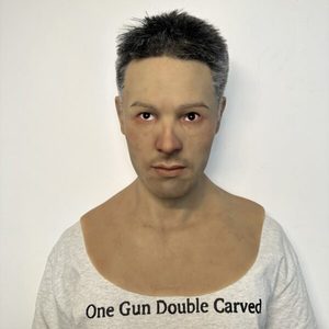 Máscara de Cabeza Masculina de Silicona Realista de Alta Elasticidad, Accesorio para Películas, Material Suave, Cabello Injertado a Mano, Reutilizable para Hombre - Product Image 1