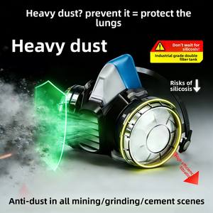 <span class=keywords><strong>Masque</strong></span> à gaz en silicone demi-visage réutilisable et lavable avec filtre en coton pour la peinture automobile et la protection industrielle - Product Image 2