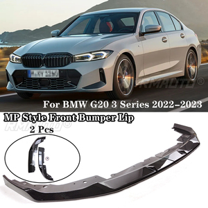 ลิ้นกันชนหน้าทรง MP สำหรับ BMW G20 LCI ซีรีส์ 3 รุ่น M340i 330i ปี 2022-2023 สปอยเลอร์ชุดแต่งส่วนล่าง คาร์บอนไฟเบอร์ลุค - Product Image 1