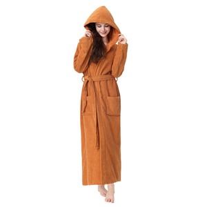 <span class=keywords><strong>Accappatoio</strong></span> per coppia invernale invernale da <span class=keywords><strong>donna</strong></span> in cotone assorbente <span class=keywords><strong>con</strong></span> <span class=keywords><strong>cappuccio</strong></span> di lunghezza estesa - Product Image 1