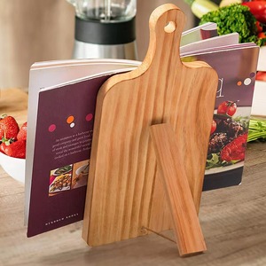 Pine Wood Menu <b>Stand</b> 5x30x2.2cm Desktop <b>Tablet</b> Phone Display <b>Stand</b> Natural Color Customizable - Product Image 3