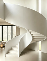 Escalier en colimaçon de luxe pour l'intérieur avec marches en chêne de l'usine de Foshan