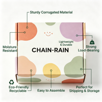 Boîte d'expédition en carton ondulé durable, recyclable et imperméable pour cadeaux et artisanat, fabriquée par un fabricant OEM.