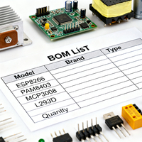 Composants électroniques, service BOM, circuits intégrés, transistors, connecteurs, résistances, puces IC, liste