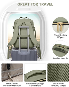 Sacs de voyage approuvés par la TSA pour les voyages d'une nuit, 40L/50L/56L, sacs de voyage pour le week-end, sacs de voyage d'affaires, sac à dos de voyage pour ordinateur portable 17 pouces avec 3 cubes de rangement - Product Image 5
