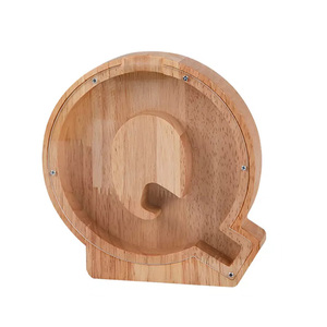 Hucha para niños, cajas de dinero, cajero automático, Caja de Ahorro de madera personalizada, hucha con letras para monedas, niños y adultos - Product Image 2