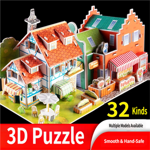 Rompecabezas de papel 3D, modelo de rompecabezas seguro, bloques de construcción educativos de dibujos animados para niños, juguetes para el desarrollo de la primera infancia - Product Image 2