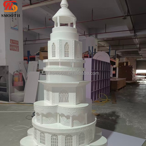 SMOOTH Luxury 5ft Church Light Up Cake Display Stand Banquet Dessert <b>Prop</b> <b>Wedding</b> Luminous Castle Cake Tower - Product Image 6