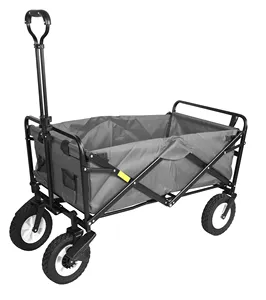 Custom Multi-Function Folding Utility Cart Wagon Shopping Beach Cart Wagon With Flexible Wheels Design
