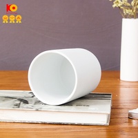 Bougeoir d'aromathérapie en porcelaine blanche, Style Simple, décoration de chambre d'hôtel, artisanat en céramique, pot de bougie, vente en gros