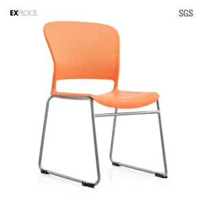 Economic Plastic Stackable Fixed Training Chair Plastic Chair Training Table And Chair With Pad