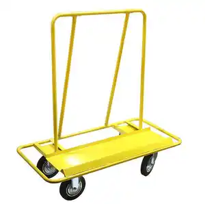 Carrito utilitario de plataforma para paneles de yeso de cuatro ruedas de alta resistencia, carro de panel de pared Dolly de madera contrachapada, carros y carros de mano
