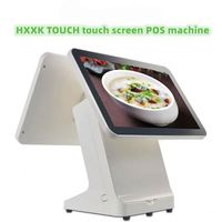 Système de caisse enregistreuse POS HX TOUCH 11,6 pouces + 15 pouces, double écran, lecteur QR, imprimante 58 mm, supermarché, restaurant, café