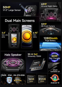 Sağlam telefon Android 14 gece görüş 16 + 512GB ana 50MP 12800mAh 5G cep telefonu NFC çift ekran telefon Ulefone zırh 30 Pro - Product Image 4